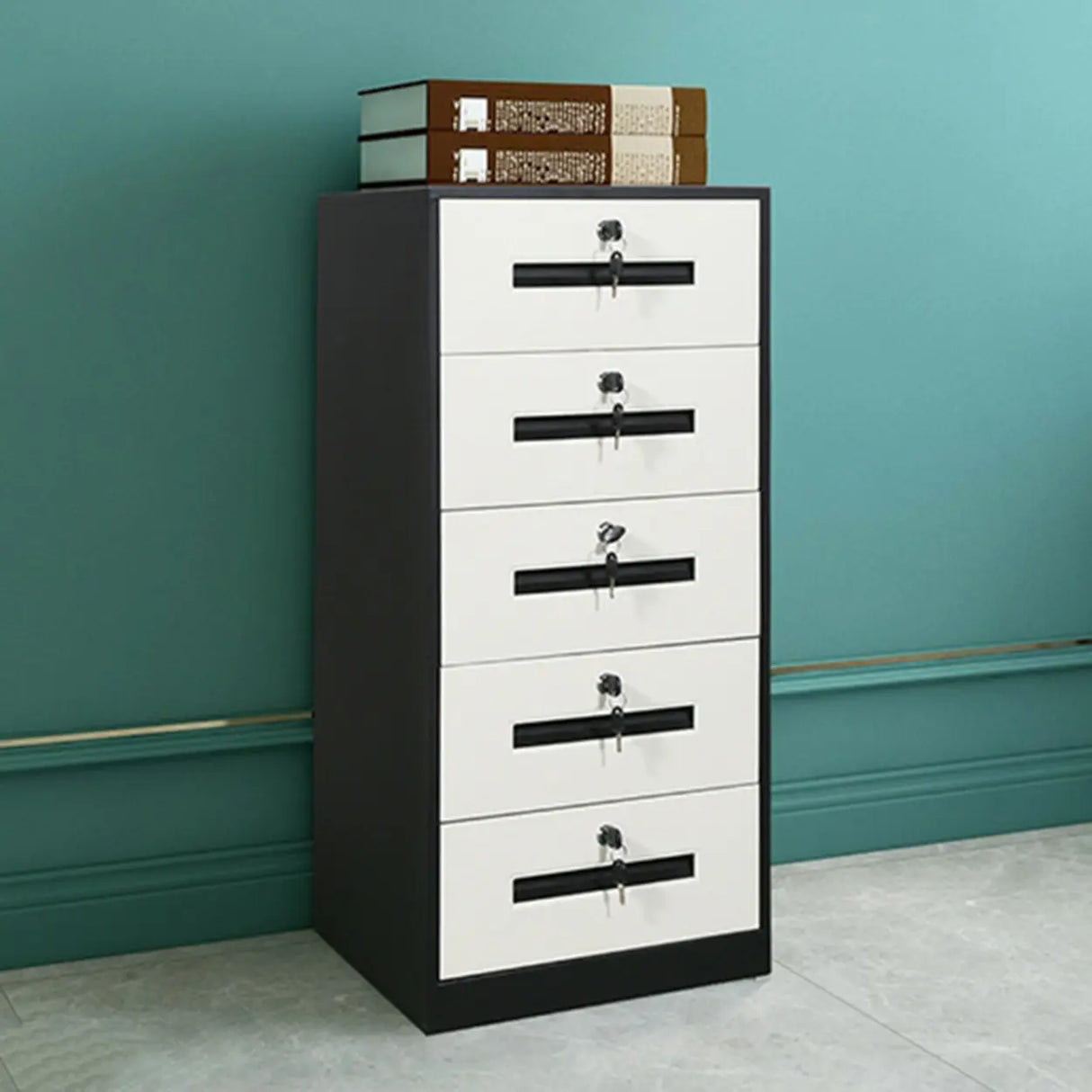 Fire Resistant Tall Steel Vertical Lockable Filing Cabinet Image - 1