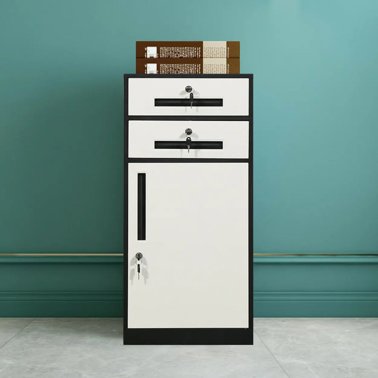 Fire Resistant Tall Steel Vertical Lockable Filing Cabinet Image - 14