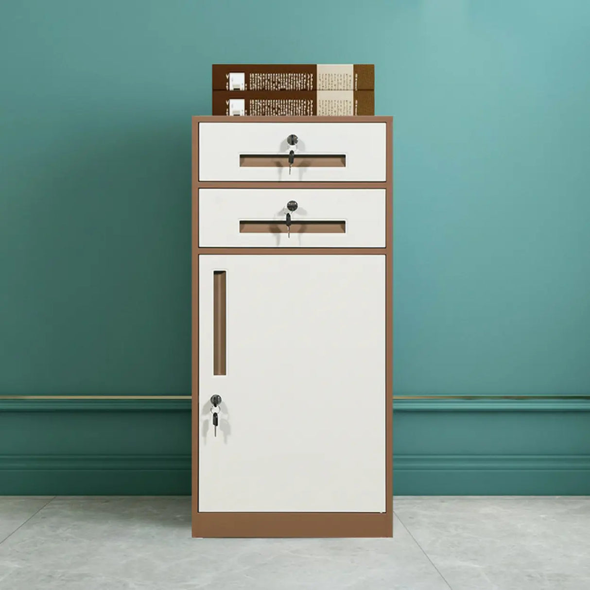 Fire Resistant Tall Steel Vertical Lockable Filing Cabinet Image - 15