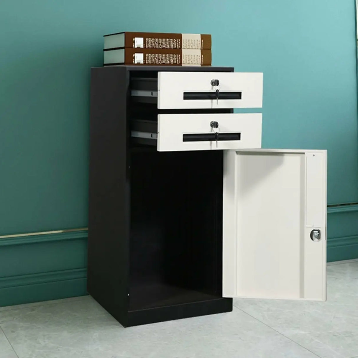Fire Resistant Tall Steel Vertical Lockable Filing Cabinet Image - 19