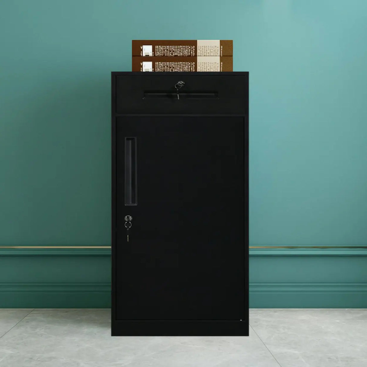 Fire Resistant Tall Steel Vertical Lockable Filing Cabinet Image - 2