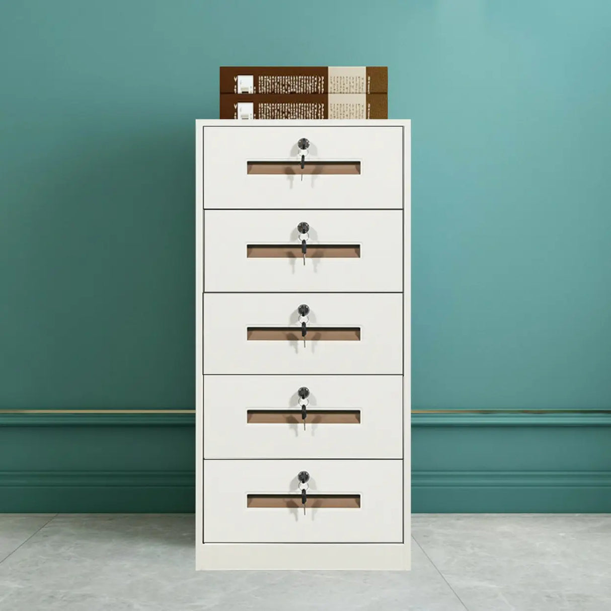 Fire Resistant Tall Steel Vertical Lockable Filing Cabinet Image - 20