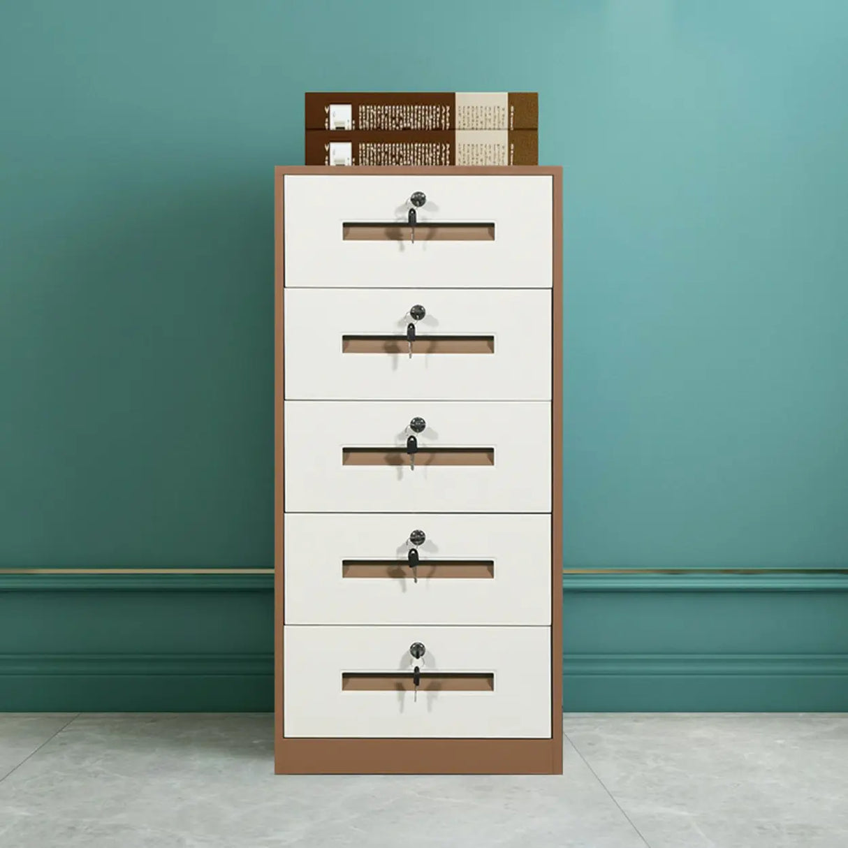 Fire Resistant Tall Steel Vertical Lockable Filing Cabinet Image - 22