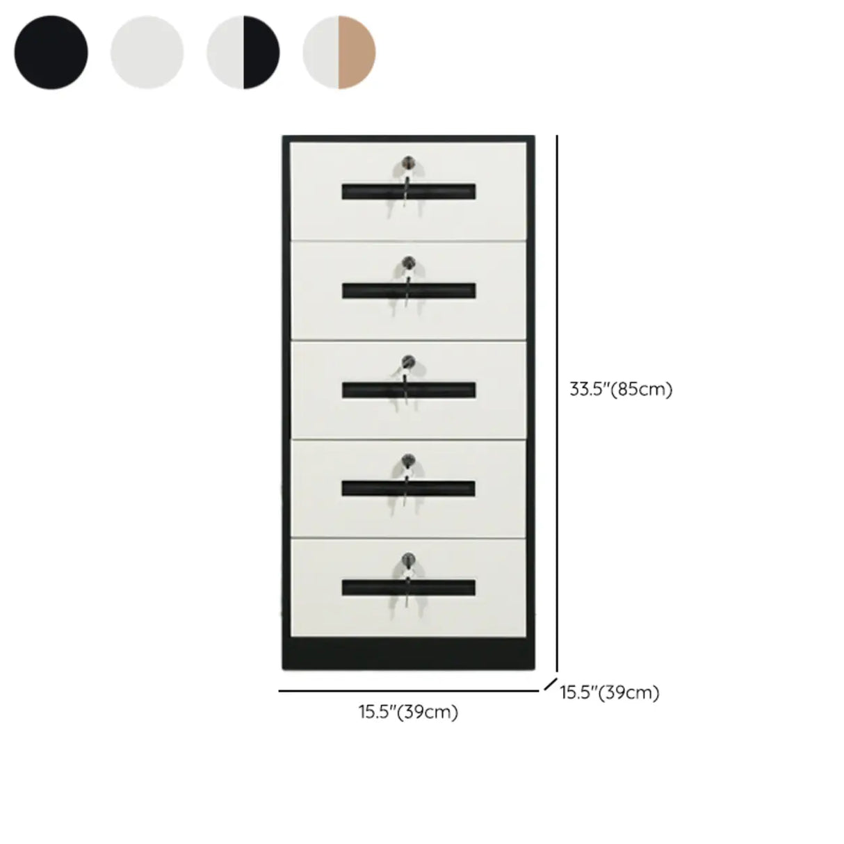 Fire Resistant Tall Steel Vertical Lockable Filing Cabinet Image - 29
