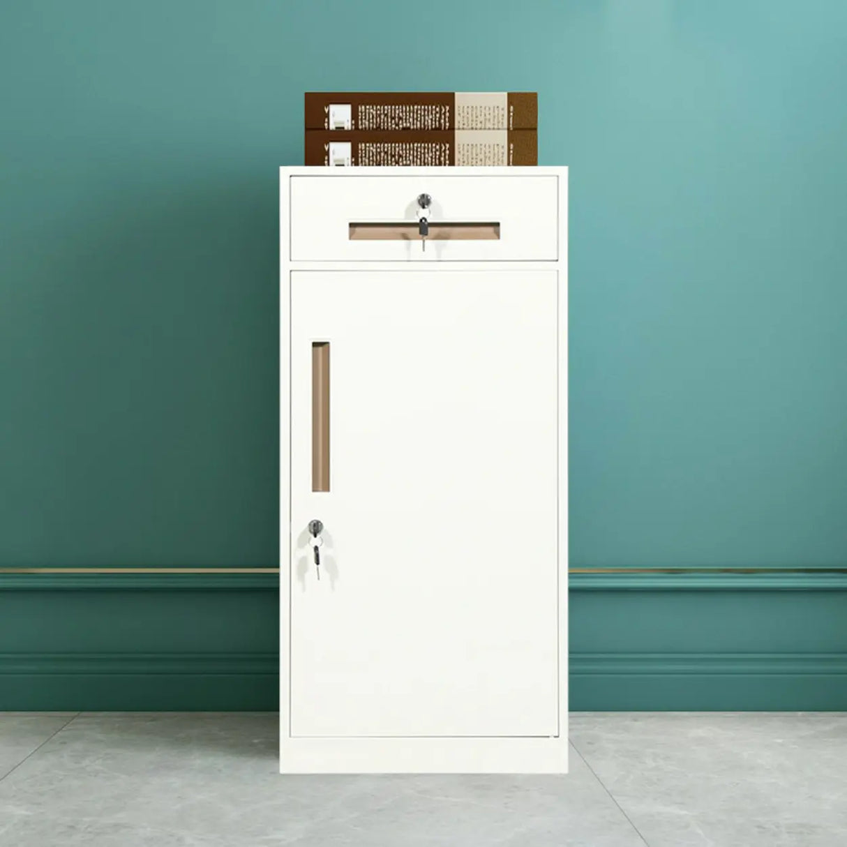 Fire Resistant Tall Steel Vertical Lockable Filing Cabinet Image - 3