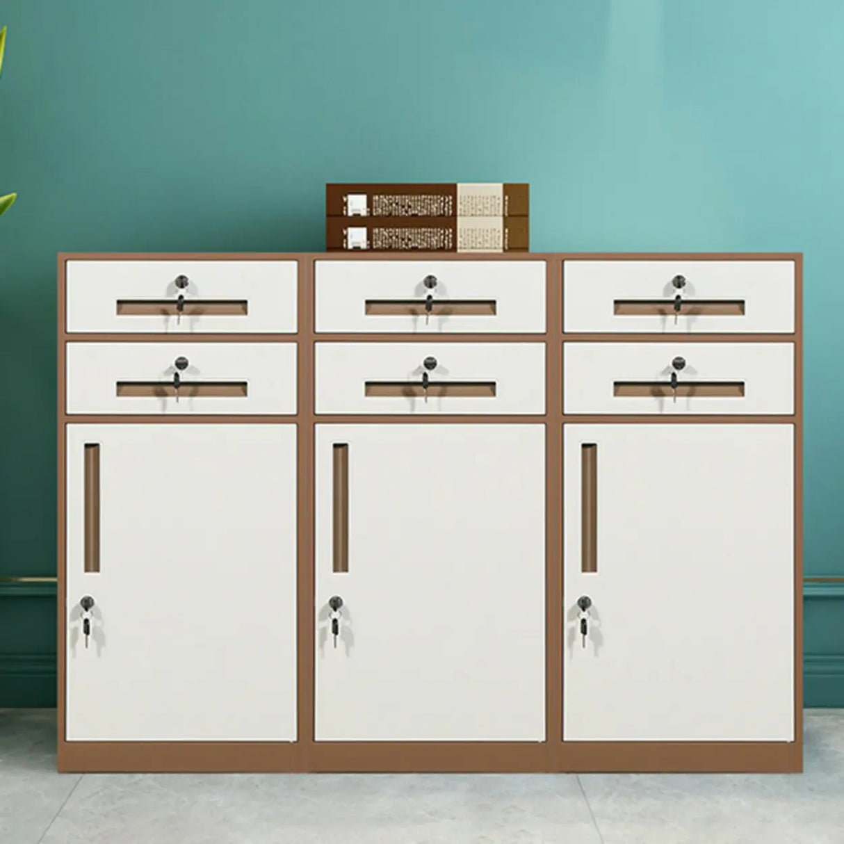 Fire Resistant Tall Steel Vertical Lockable Filing Cabinet Image - 4