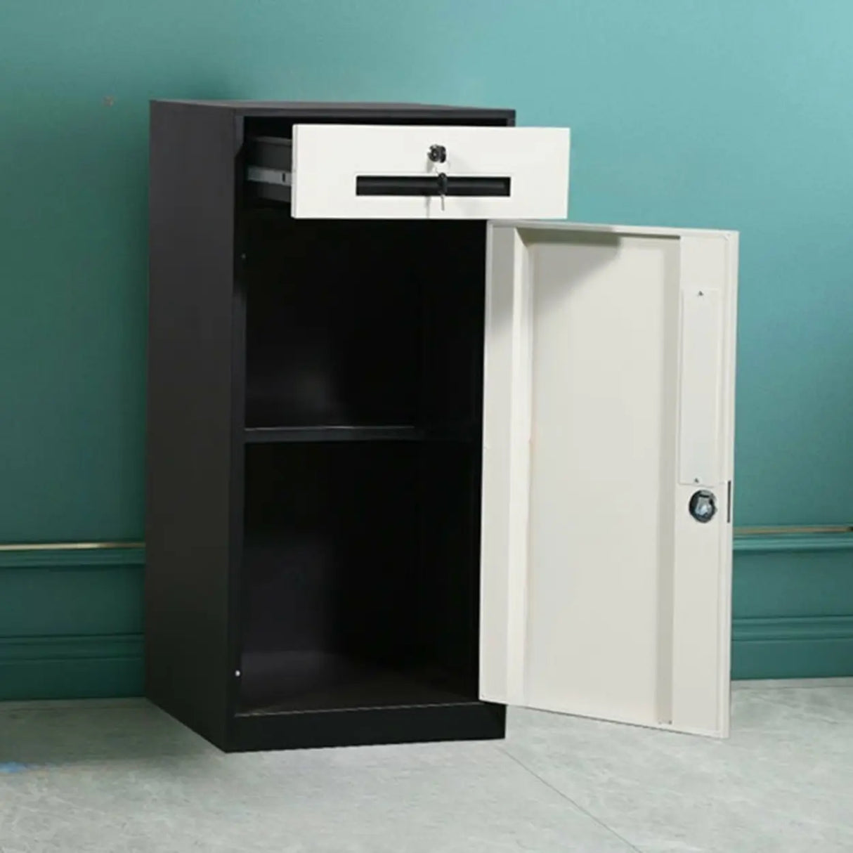 Fire Resistant Tall Steel Vertical Lockable Filing Cabinet Image - 7