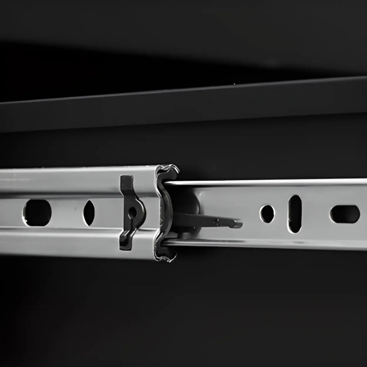 Fire Resistant Vertical Black Filing Cabinet with Key Lock Image - 4