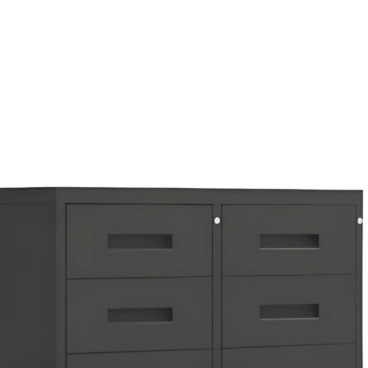 Fire Resistant Vertical Black Filing Cabinet with Key Lock Image - 6