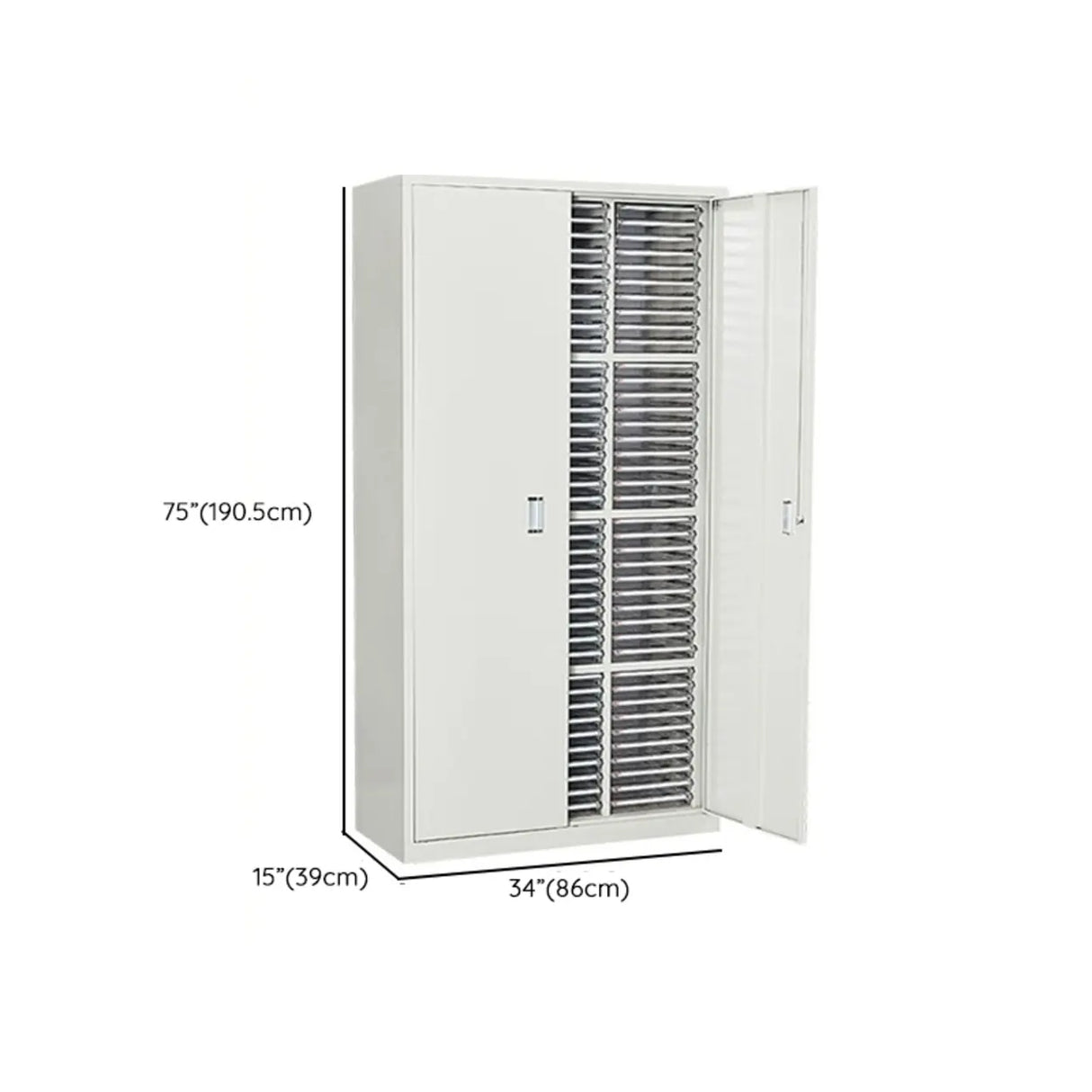 Fire Resistant Vertical Drawer White File Storage Cabinet Image - 49