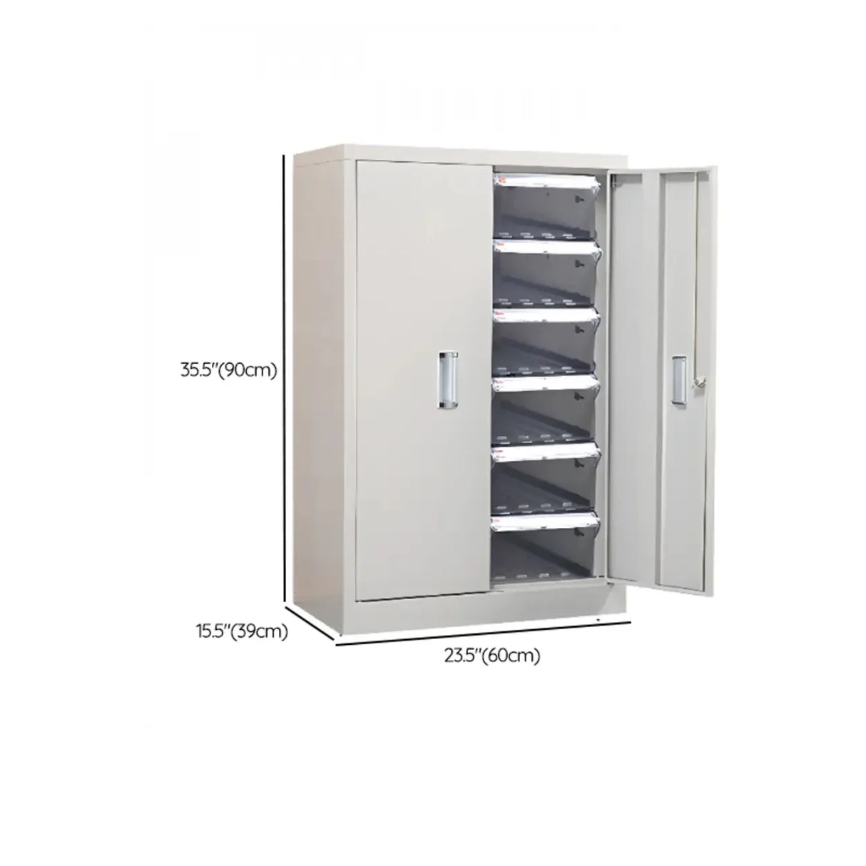 Fire Resistant Vertical Drawer White File Storage Cabinet Image - 59