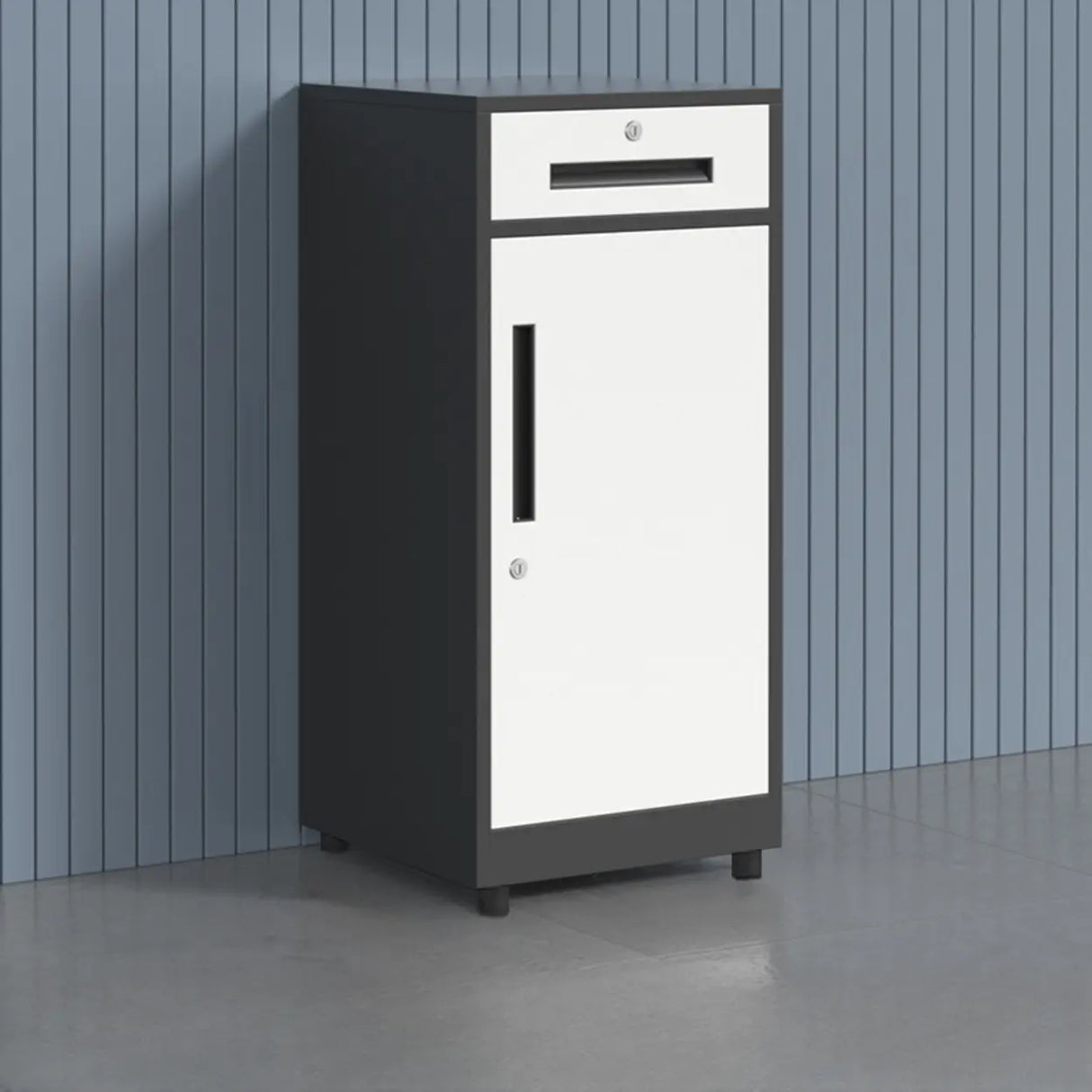 Fire Resistant Vertical Filing Cabinet with Lock and Casters Image - 16