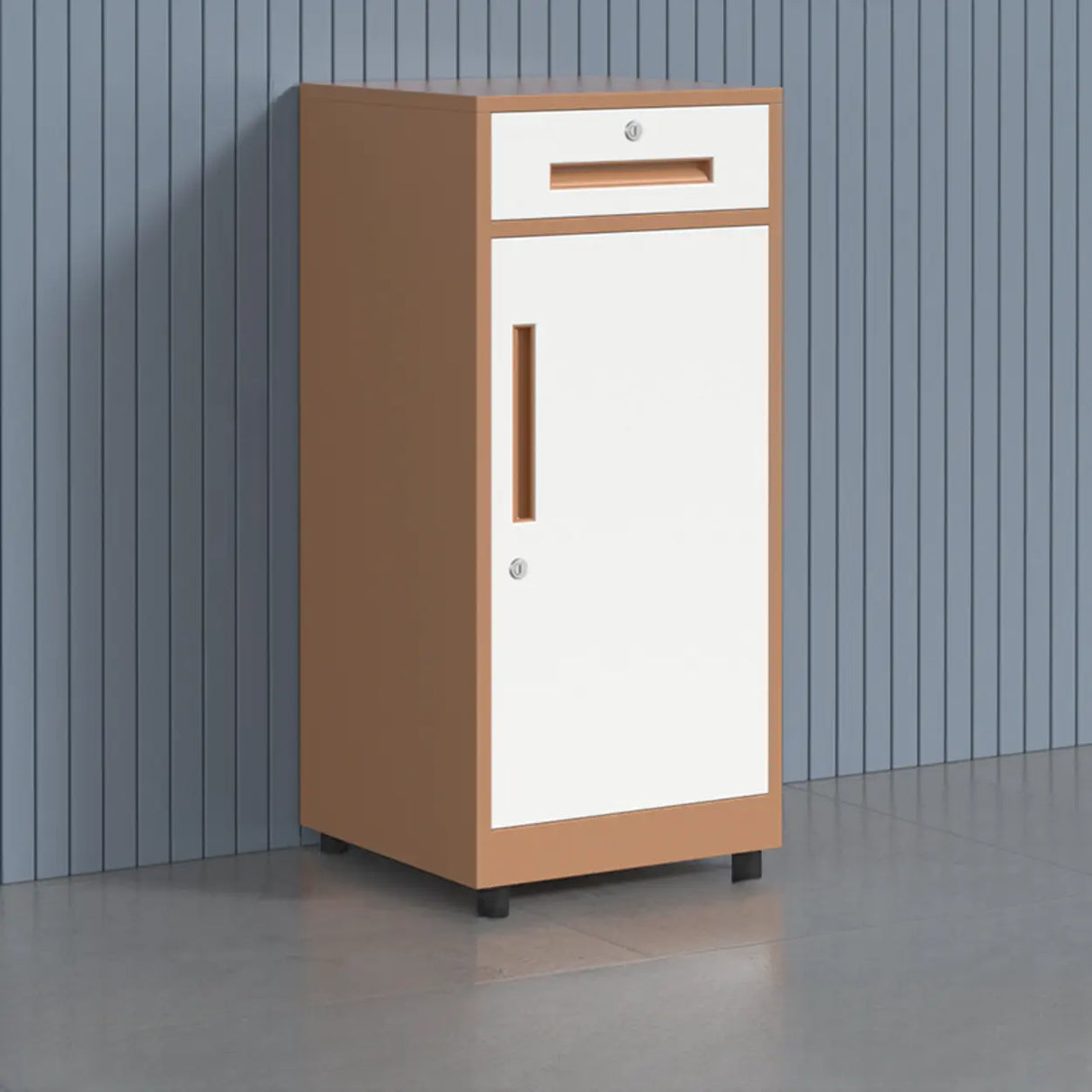 Fire Resistant Vertical Filing Cabinet with Lock and Casters Image - 19