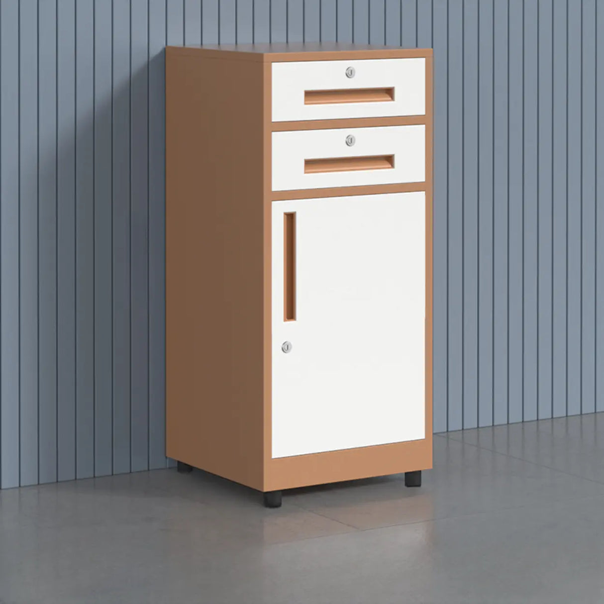 Fire Resistant Vertical Filing Cabinet with Lock and Casters Image - 24