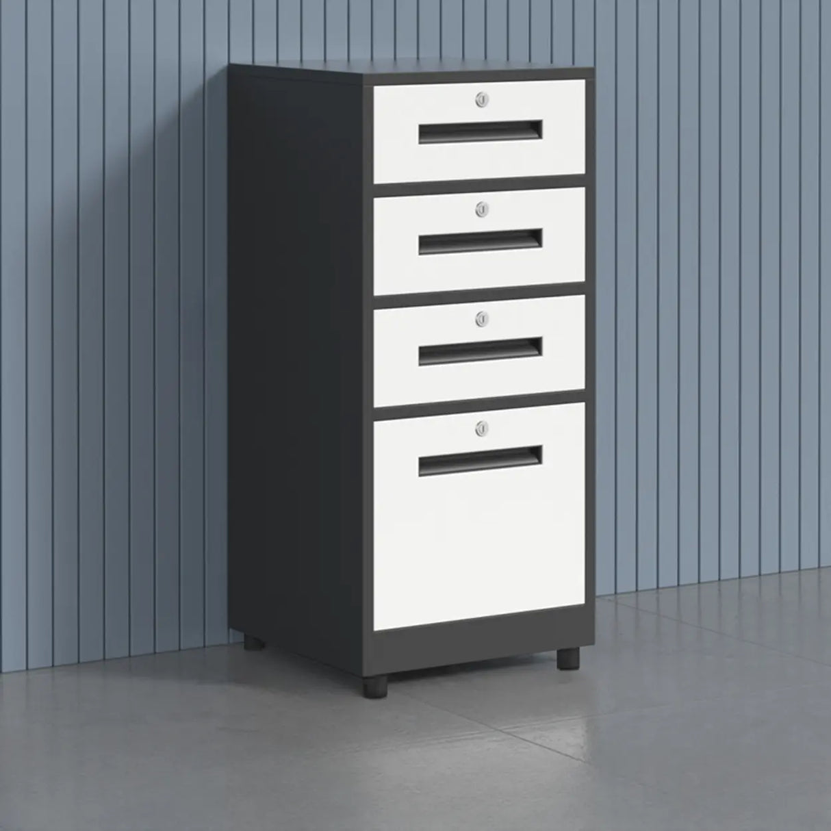 Fire Resistant Vertical Filing Cabinet with Lock and Casters Image - 27