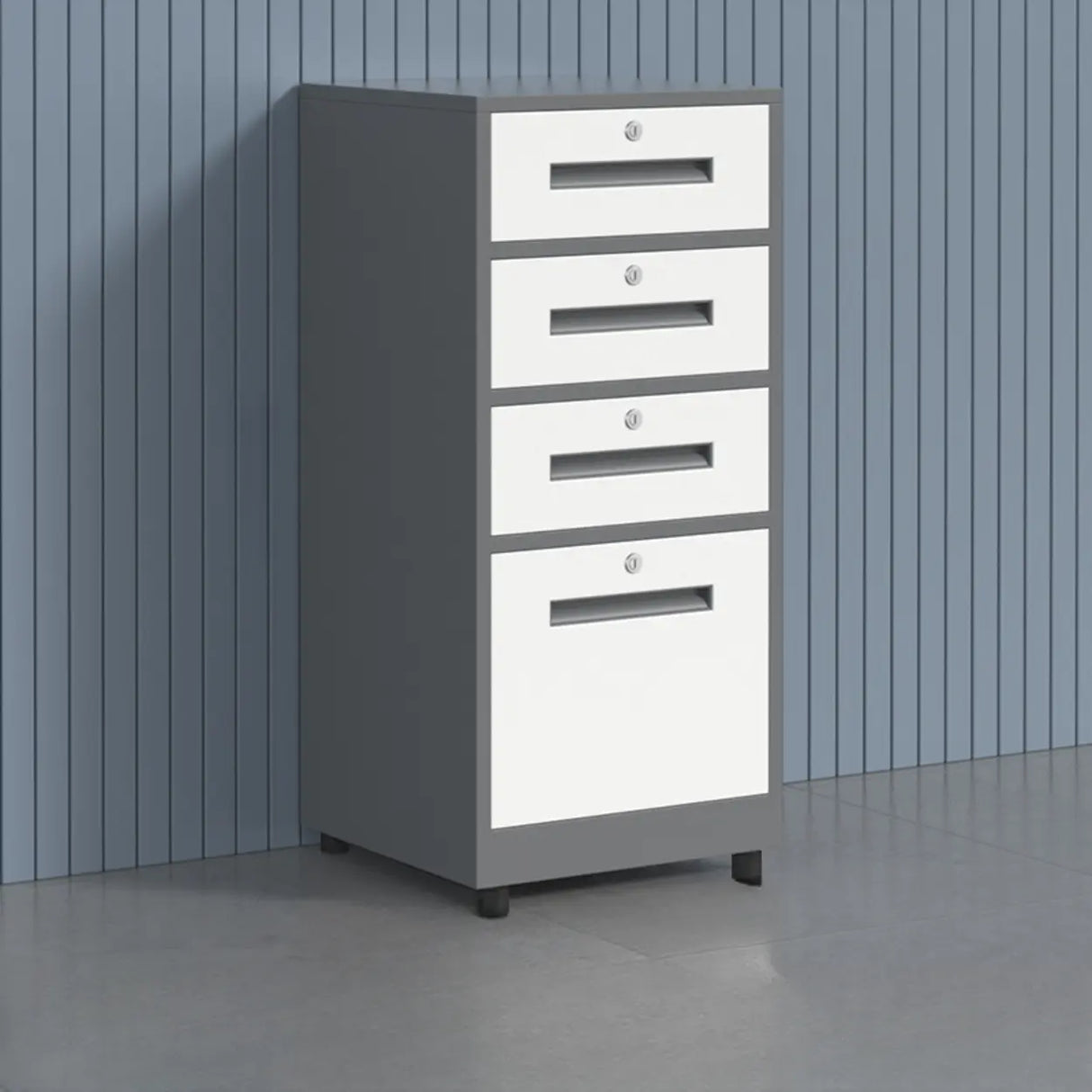 Fire Resistant Vertical Filing Cabinet with Lock and Casters Image - 28