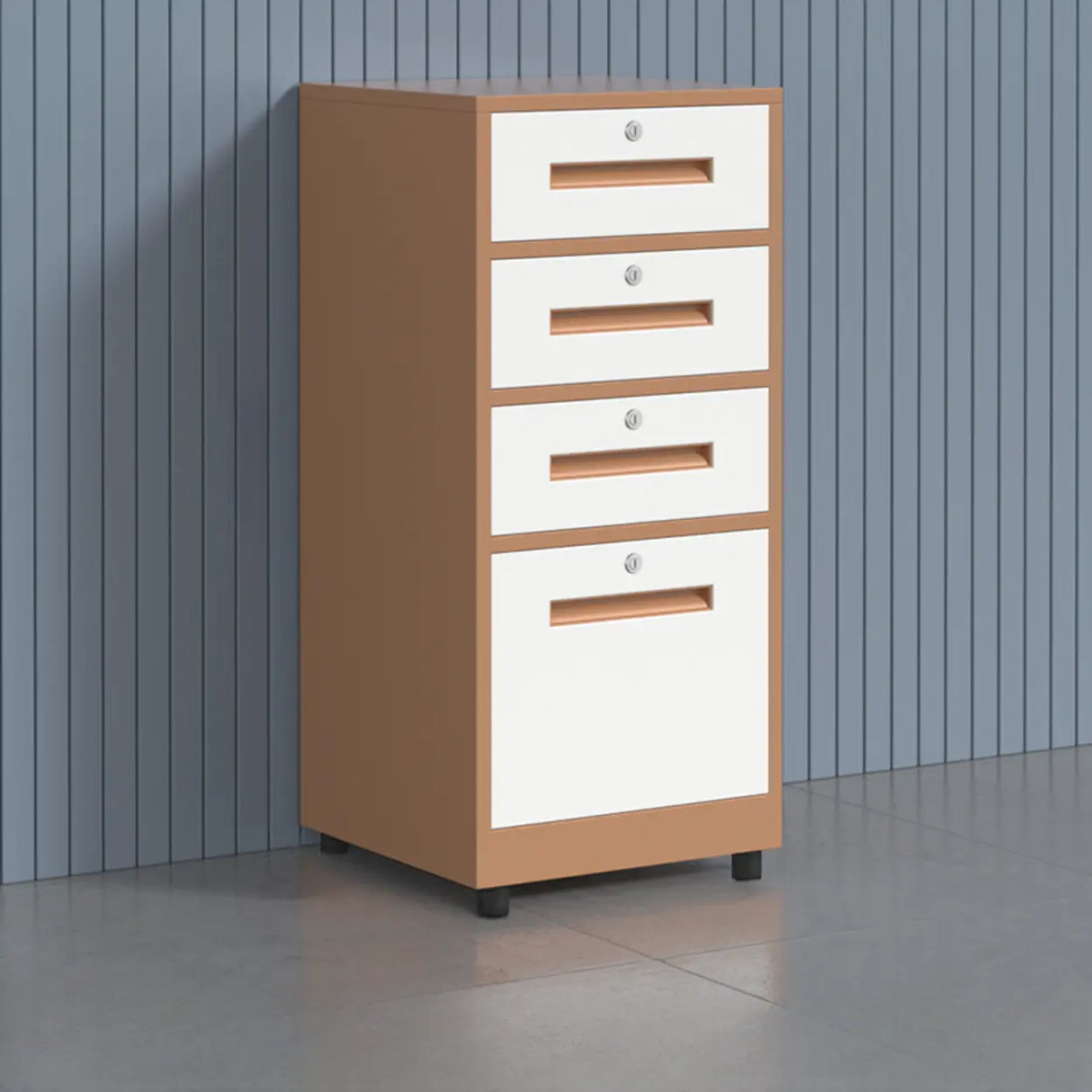 Fire Resistant Vertical Filing Cabinet with Lock and Casters Image - 29