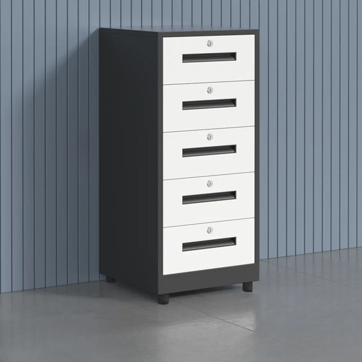 Fire Resistant Vertical Filing Cabinet with Lock and Casters Image - 32