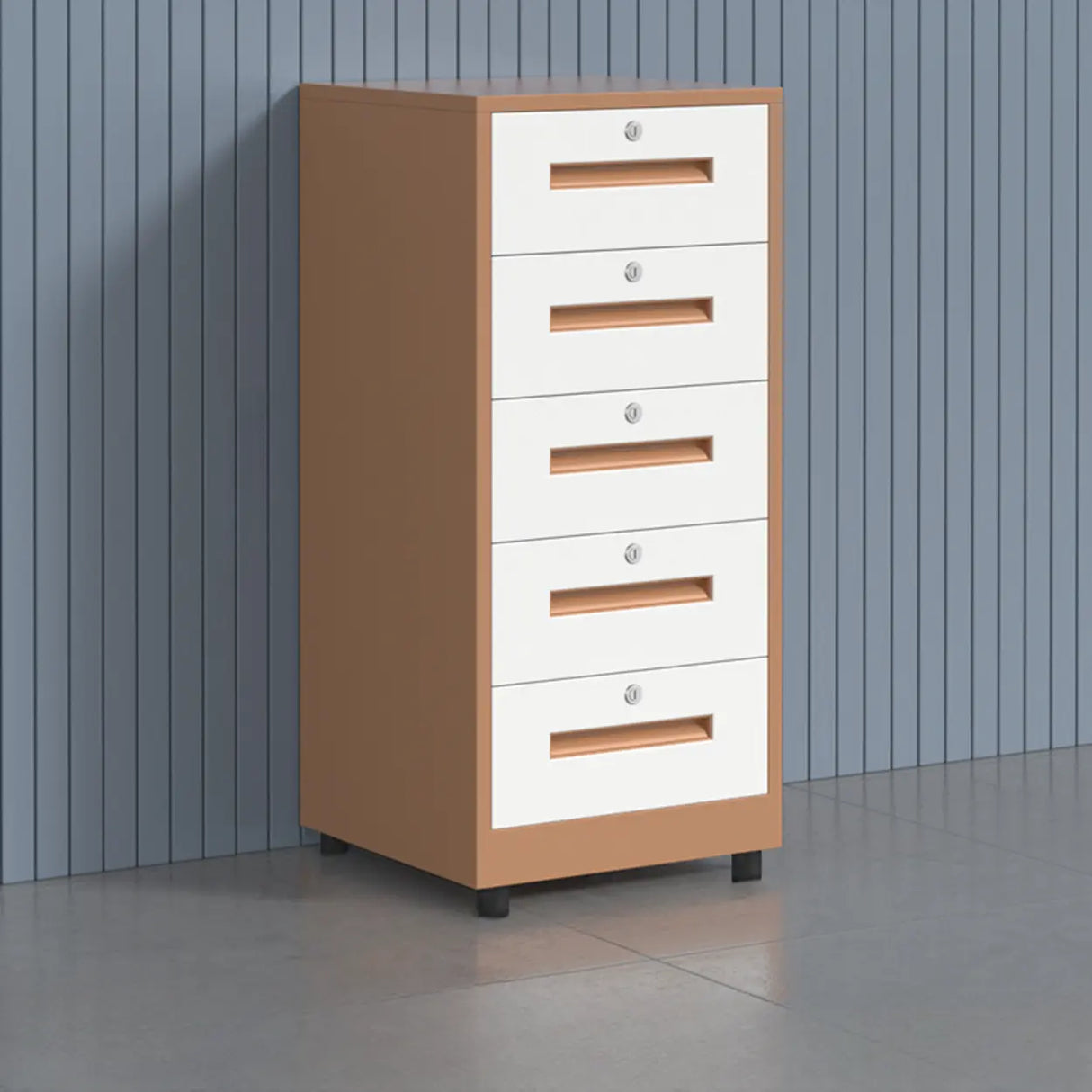 Fire Resistant Vertical Filing Cabinet with Lock and Casters Image - 33