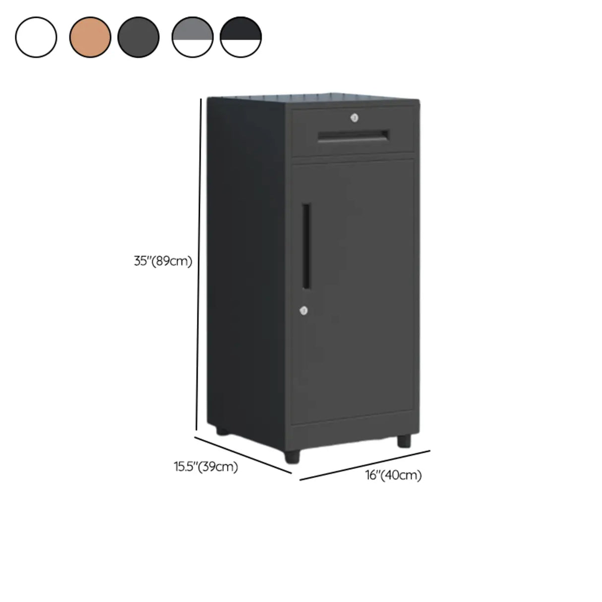 Fire Resistant Vertical Filing Cabinet with Lock and Casters Image - 35