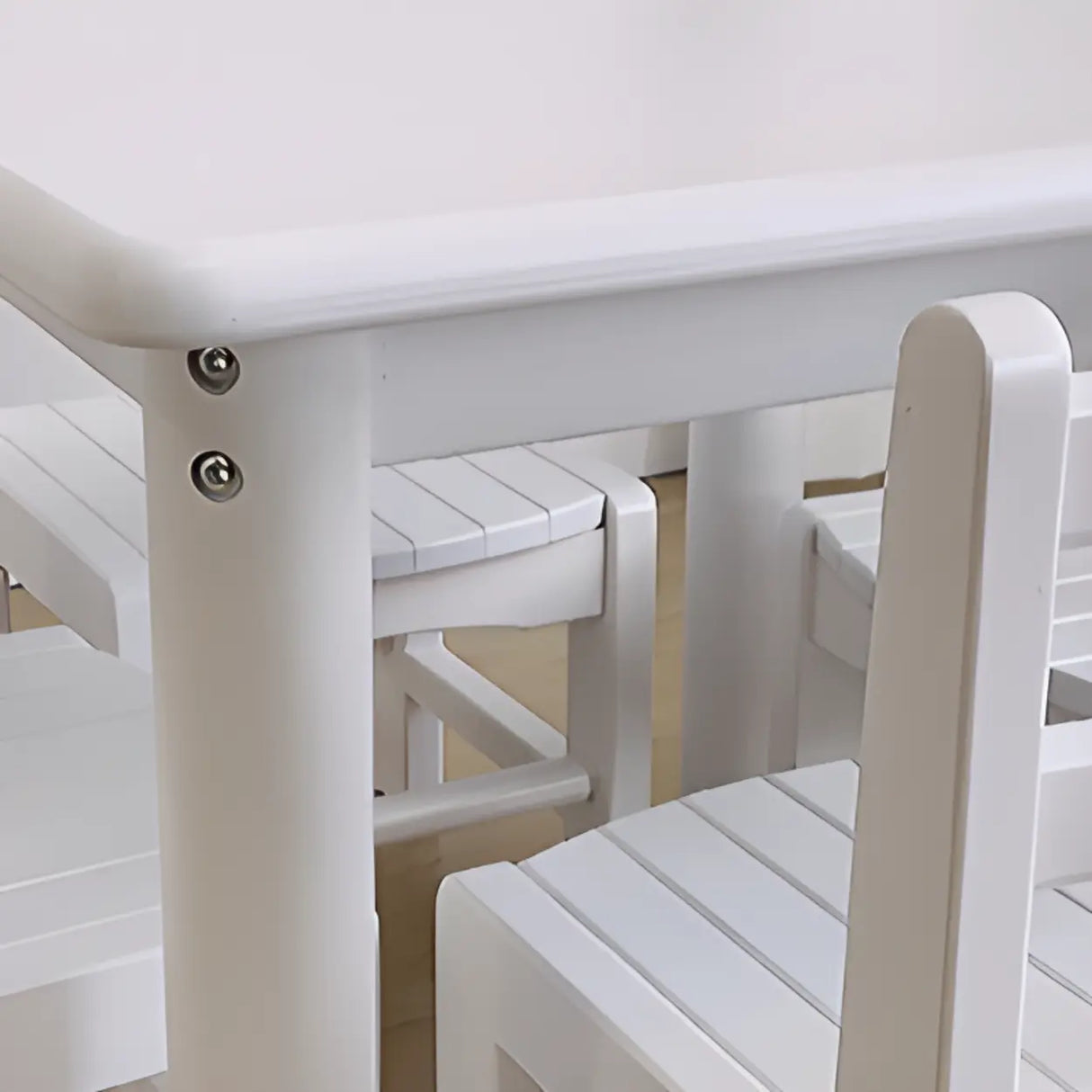 Fixed Height Rectangle Wood Kids Writing Desk for Four Image - 13