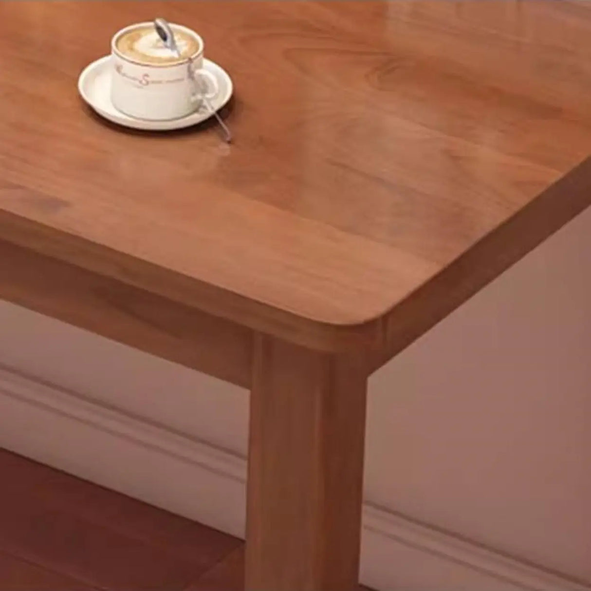 Fixed Height Wood Storage Writing Desk with Shelves Image - 6