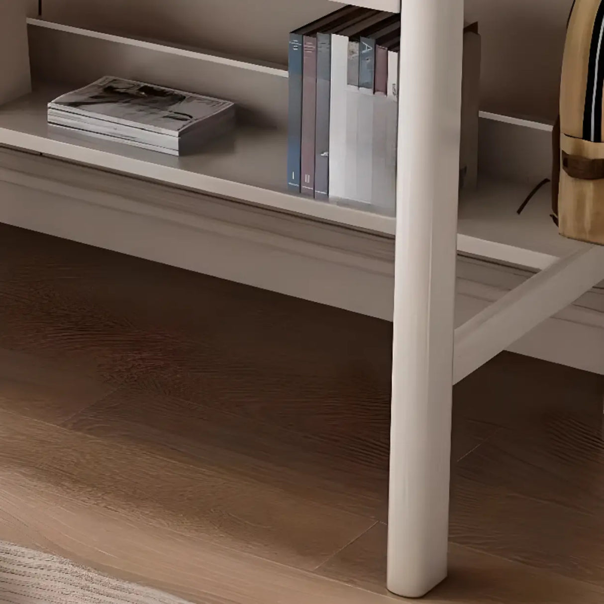 Fixed Wood Kids Writing Desk with Shelves and Hutch Image - 12