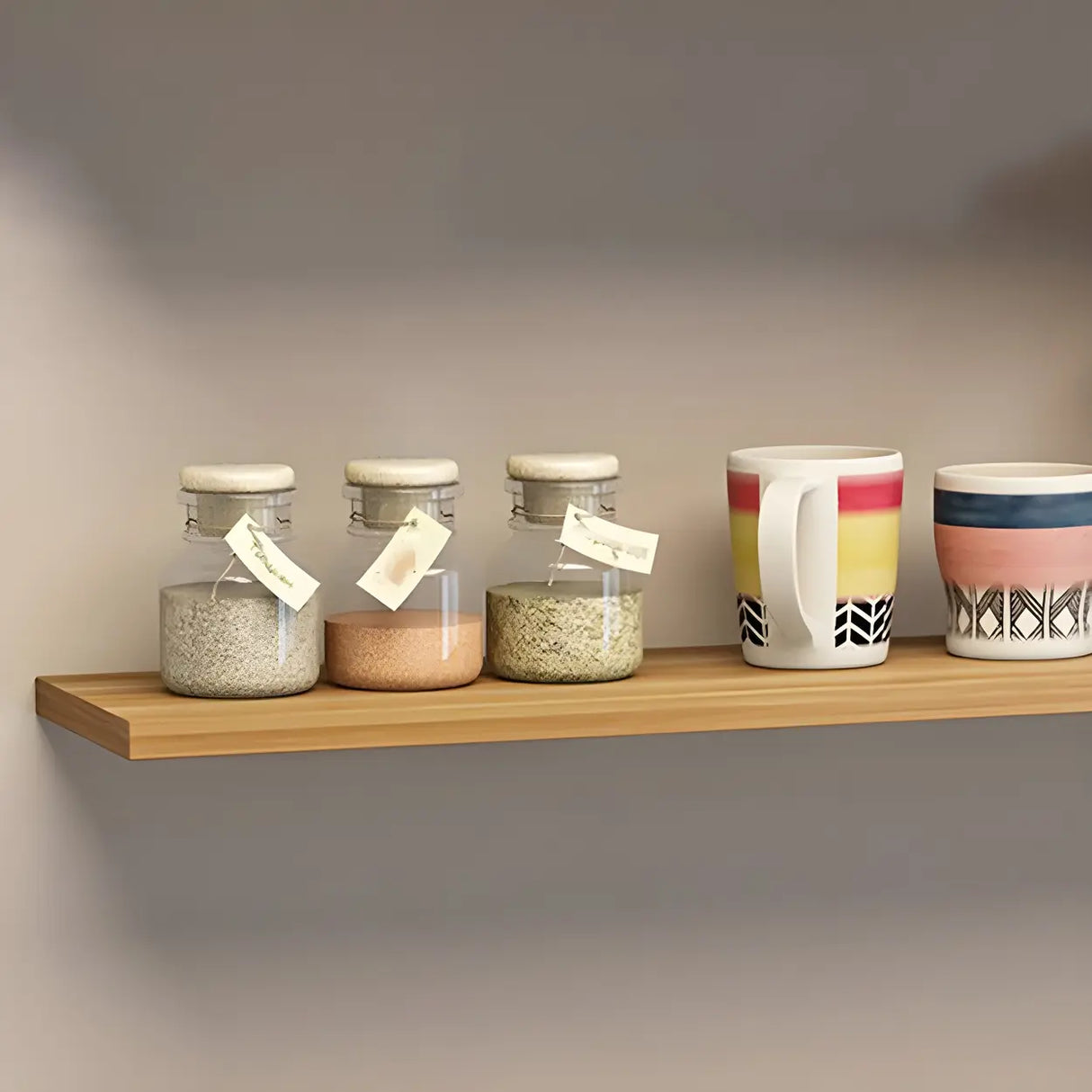 Floating Minimalist Rectangular Wood Storage Bookshelf Image - 14