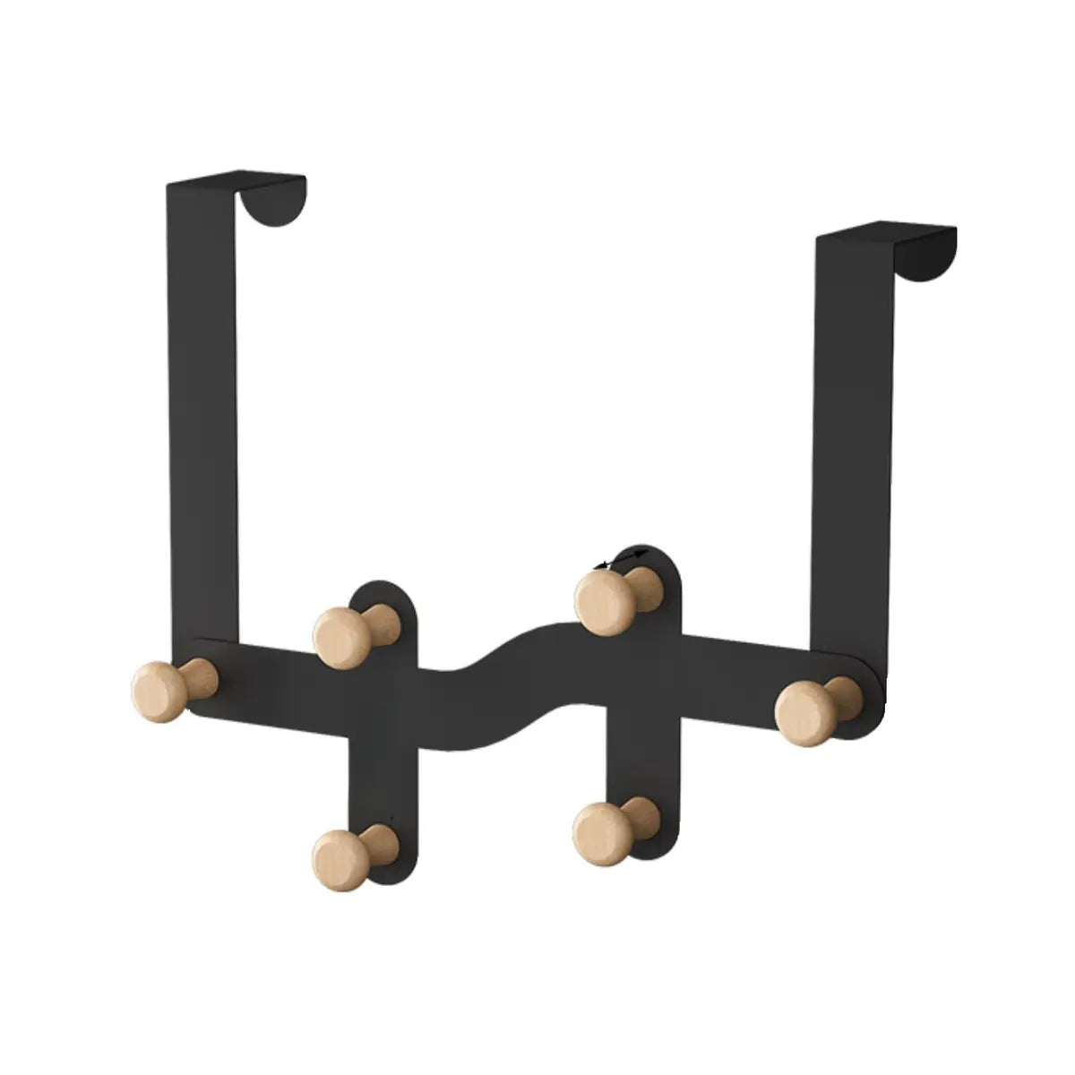 Floating Mount Wave Alloy Pink Hooks Narrow Coat Rack Image - 10