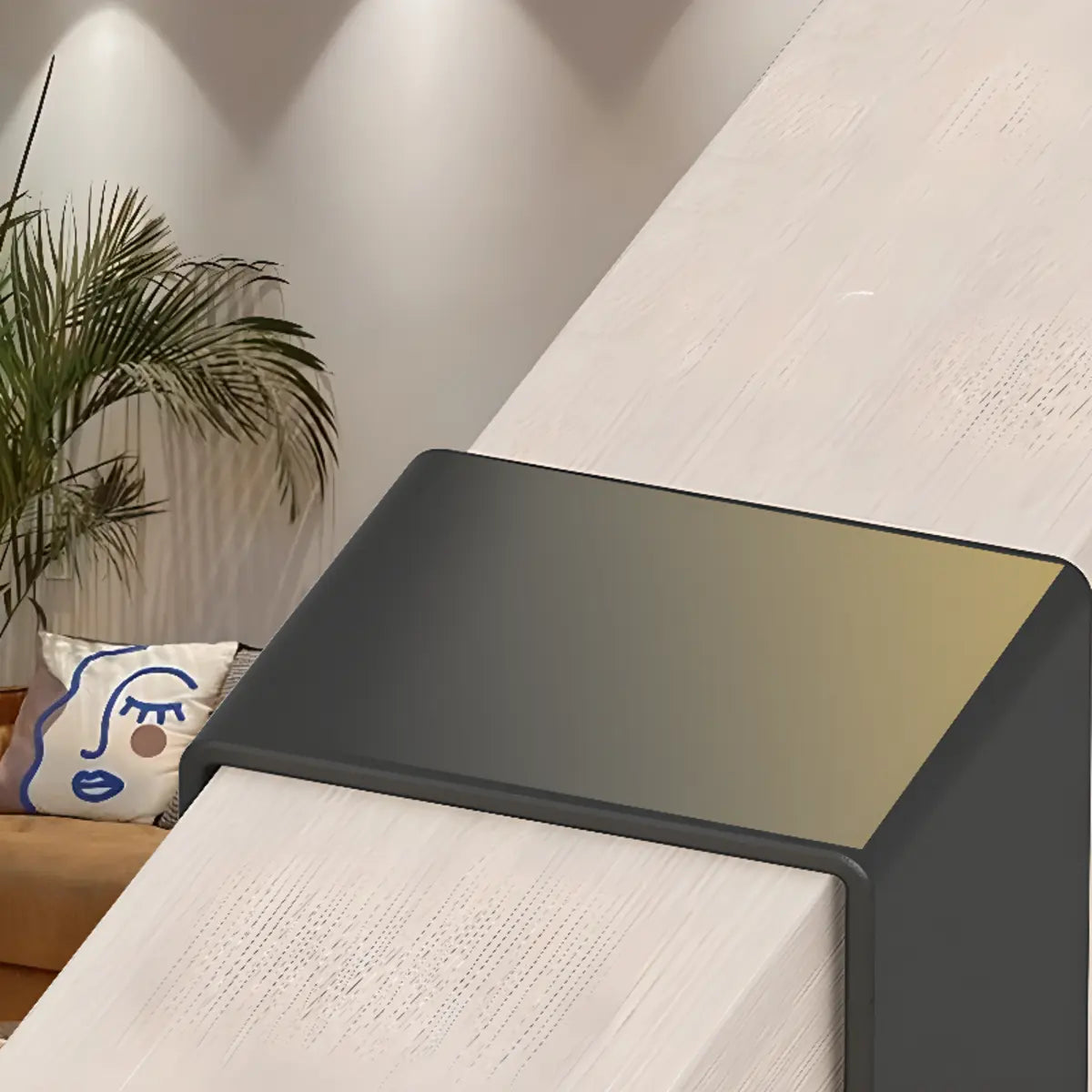 Floating Mount Wave Alloy Pink Hooks Narrow Coat Rack Image - 12