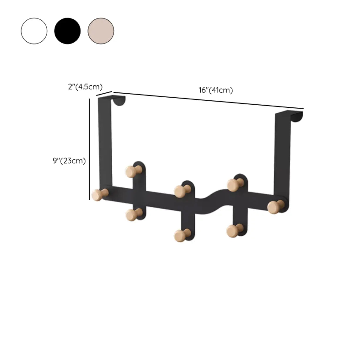 Floating Mount Wave Alloy Pink Hooks Narrow Coat Rack Image - 21