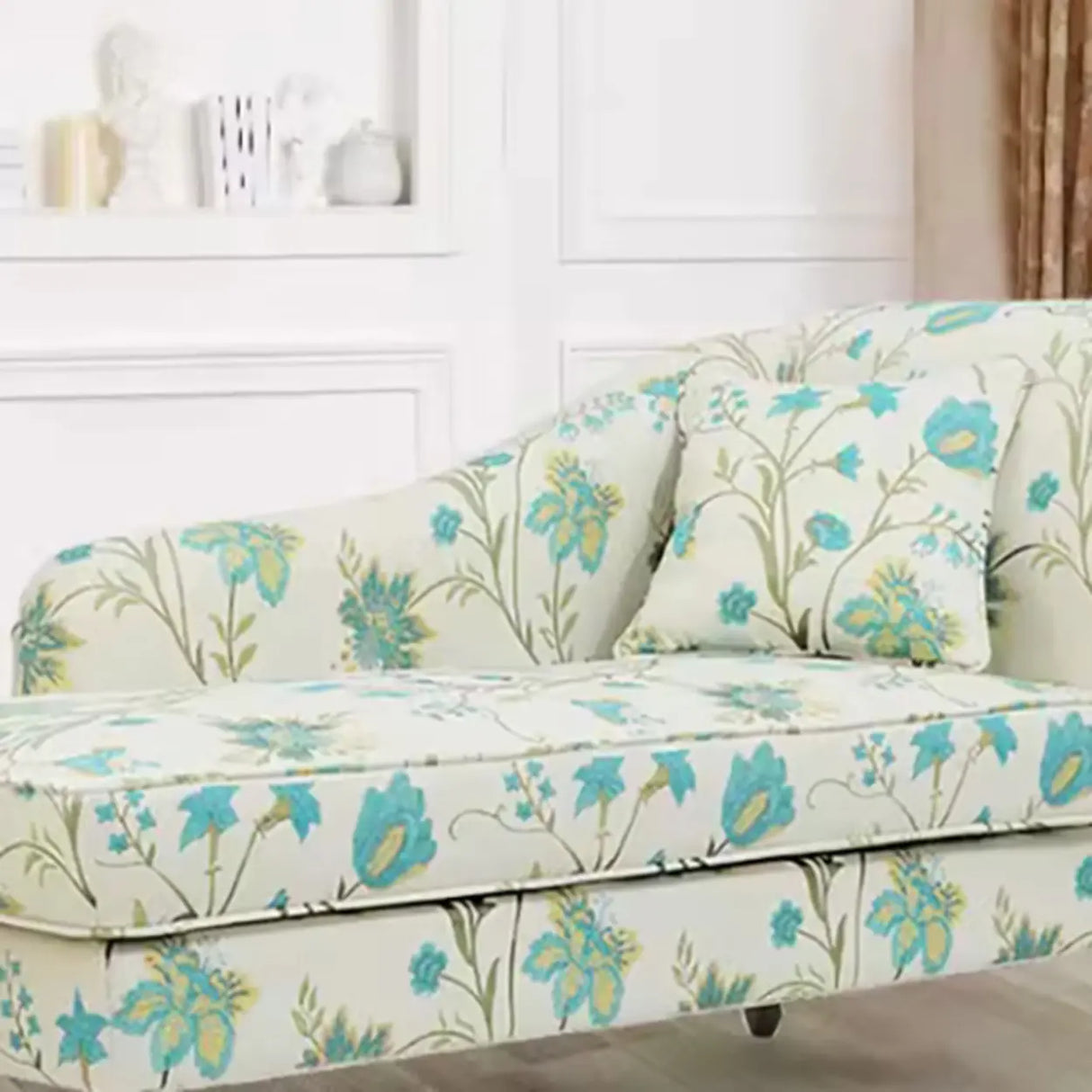 Floral Elegant Upholstered Relaxation Seat Chaise Lounge Image - 9