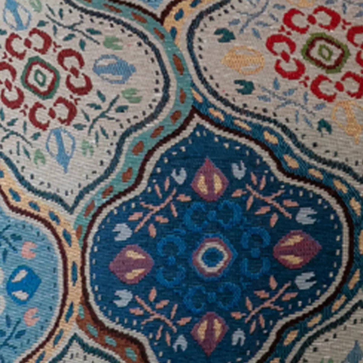 Floral Pattern Cotton Linen Tight Back Wingback Chair Image - 9