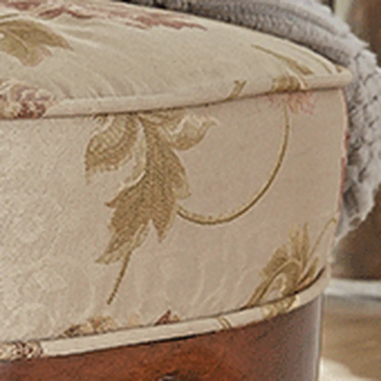 Floral Pattern Wooden Pillow Included Chaise Lounge Image - 8