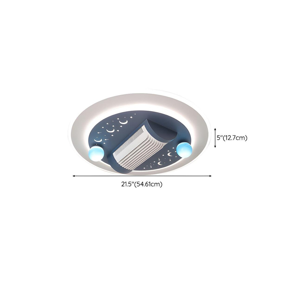 Flush Geometric Square Bladeless Ceiling Fan with Light