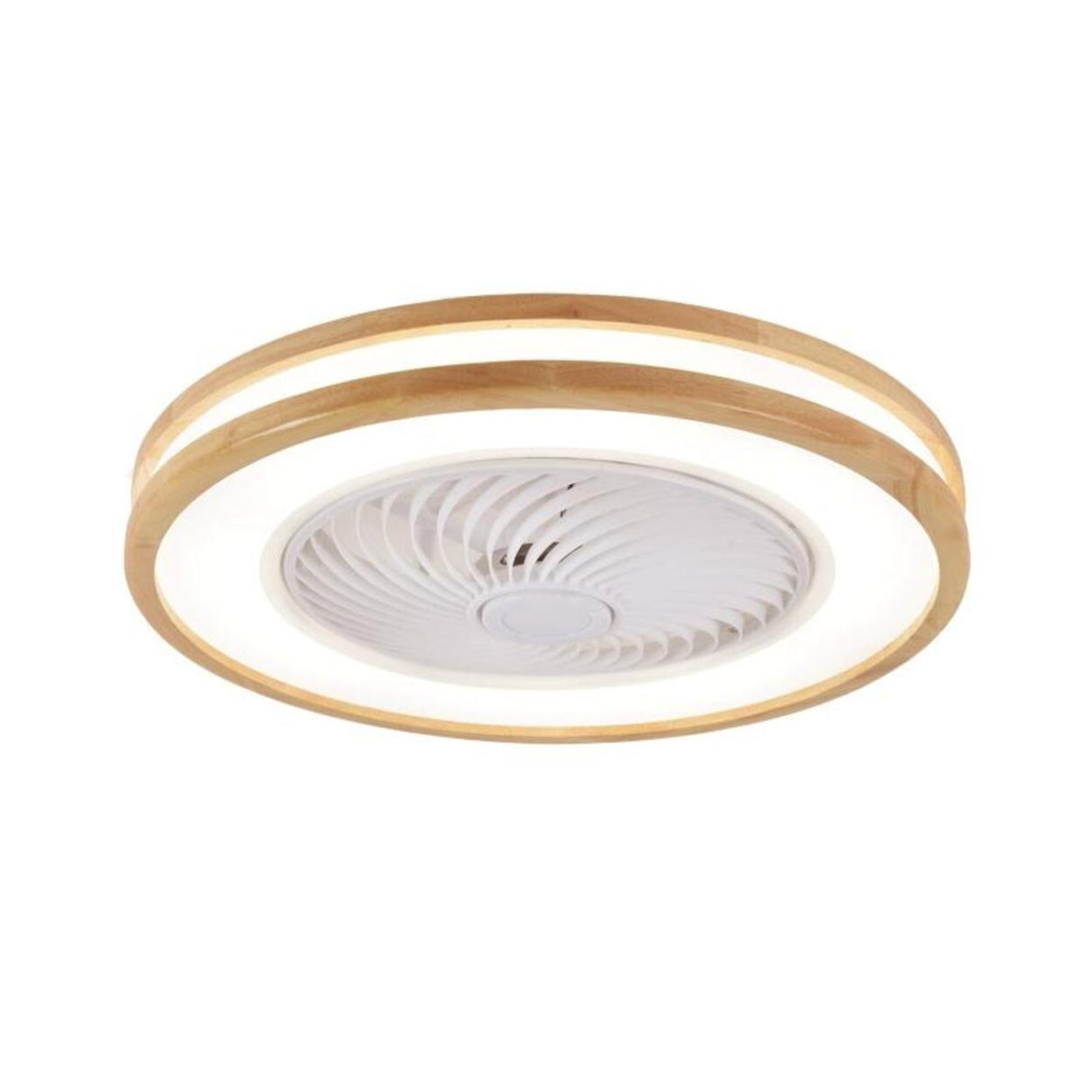Flush Simple Round Remote Bladeless Ceiling Fan Light Image - 10