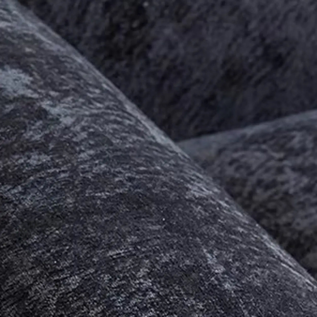 Foldable Black Chenille Square Arm Reclining Sofa Image - 6