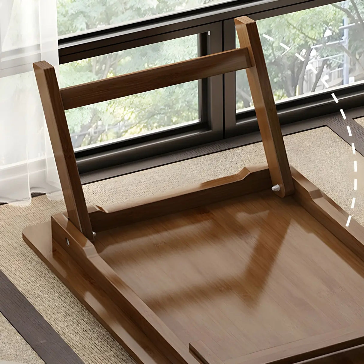 Foldable Collapsible Wood Rectangular Coffee Table Image - 7