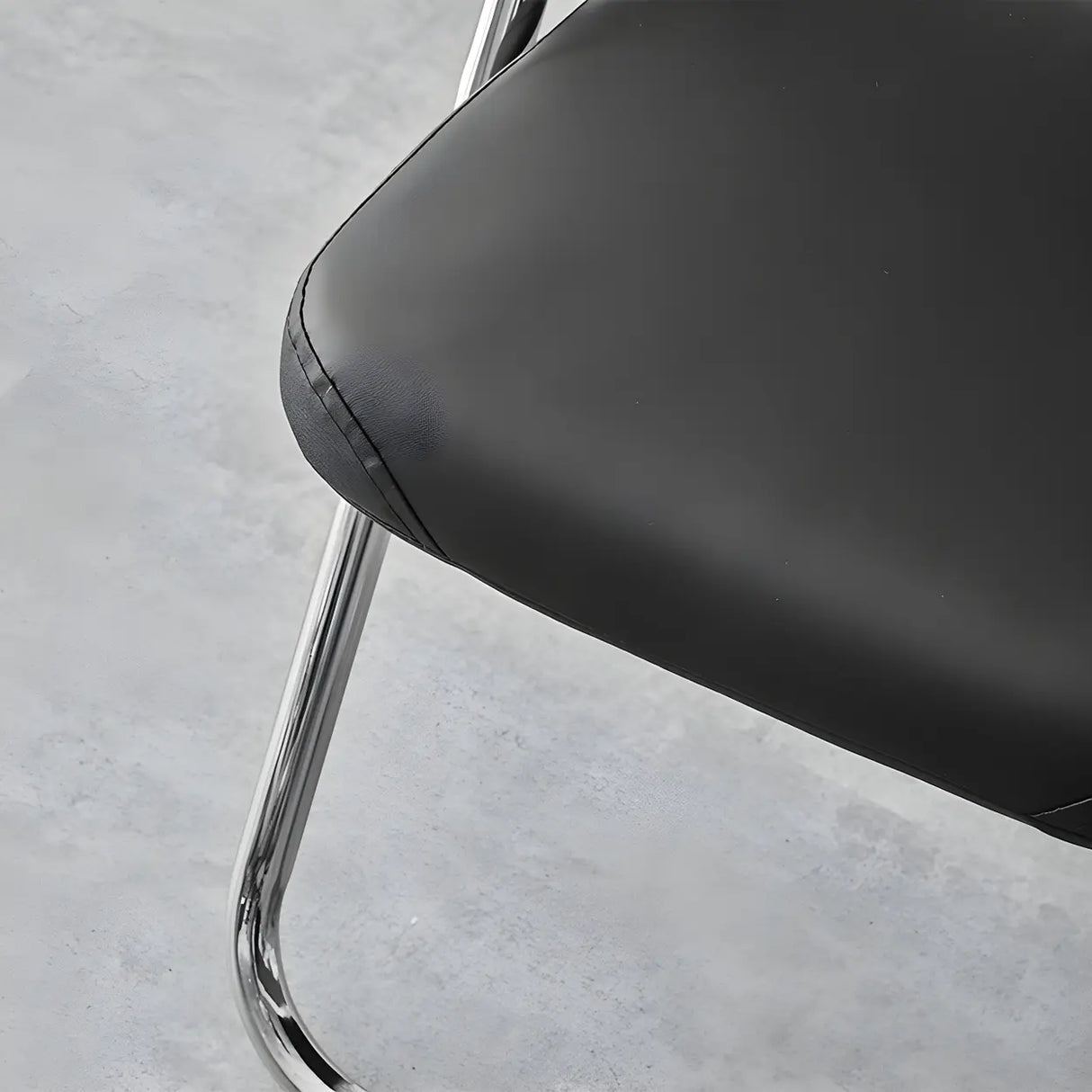 Foldable Metal Dining Side Chair with Silver Leg Image - 11