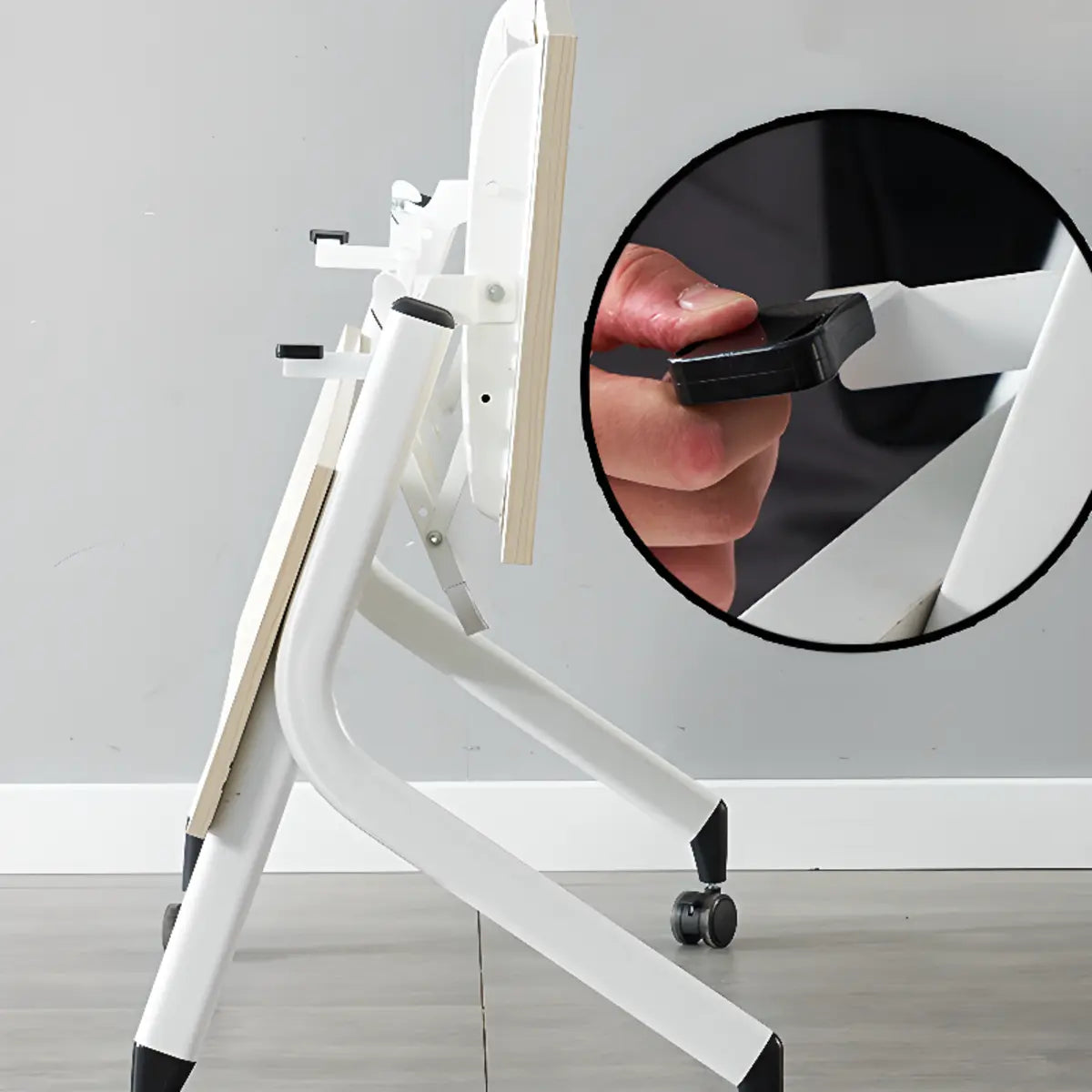 Foldable Movable Wooden Shelf Double Computer Desk Image - 7