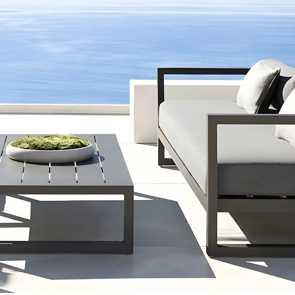 Foldable Rectangular Metal Frame Outdoor Coffee Table Image - 5