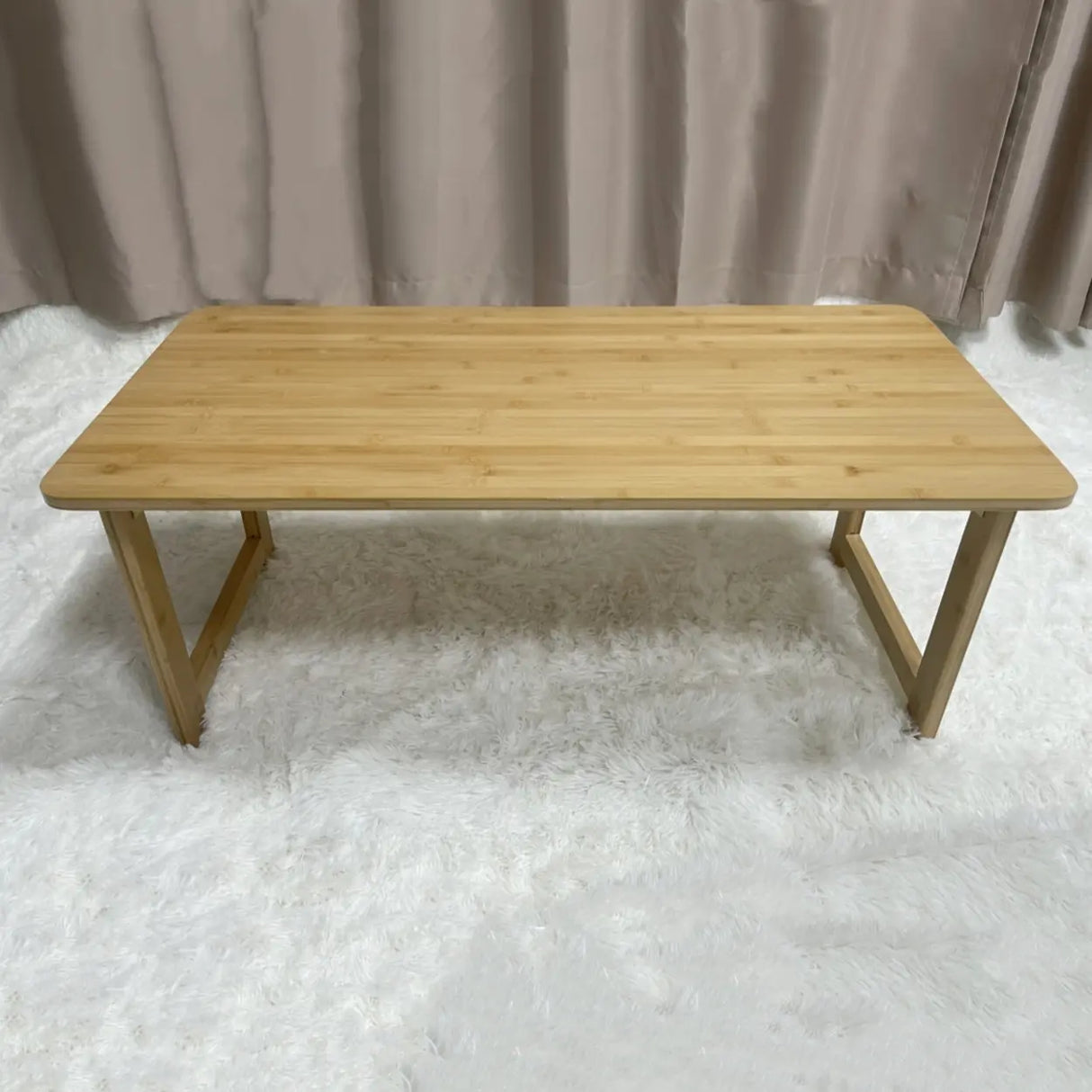 Foldable Scratch Resistant Wood Rectangle Coffee Table Image - 15