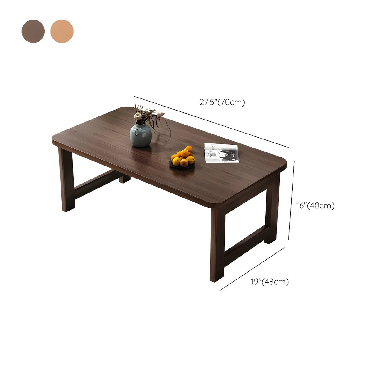 Foldable Scratch Resistant Wood Rectangle Coffee Table