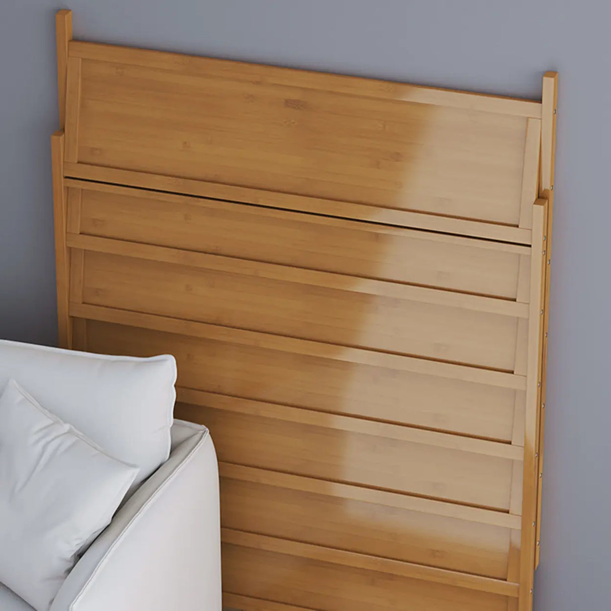 Foldable Tall Brown Bamboo Storage Freestanding Shoe Rack Image - 12