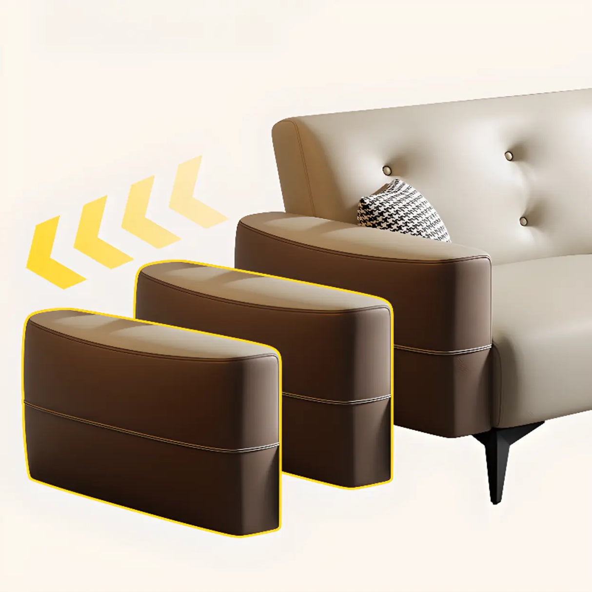 Foldable Water Resistant Square Arm Tufted Back Sleeper Image - 12