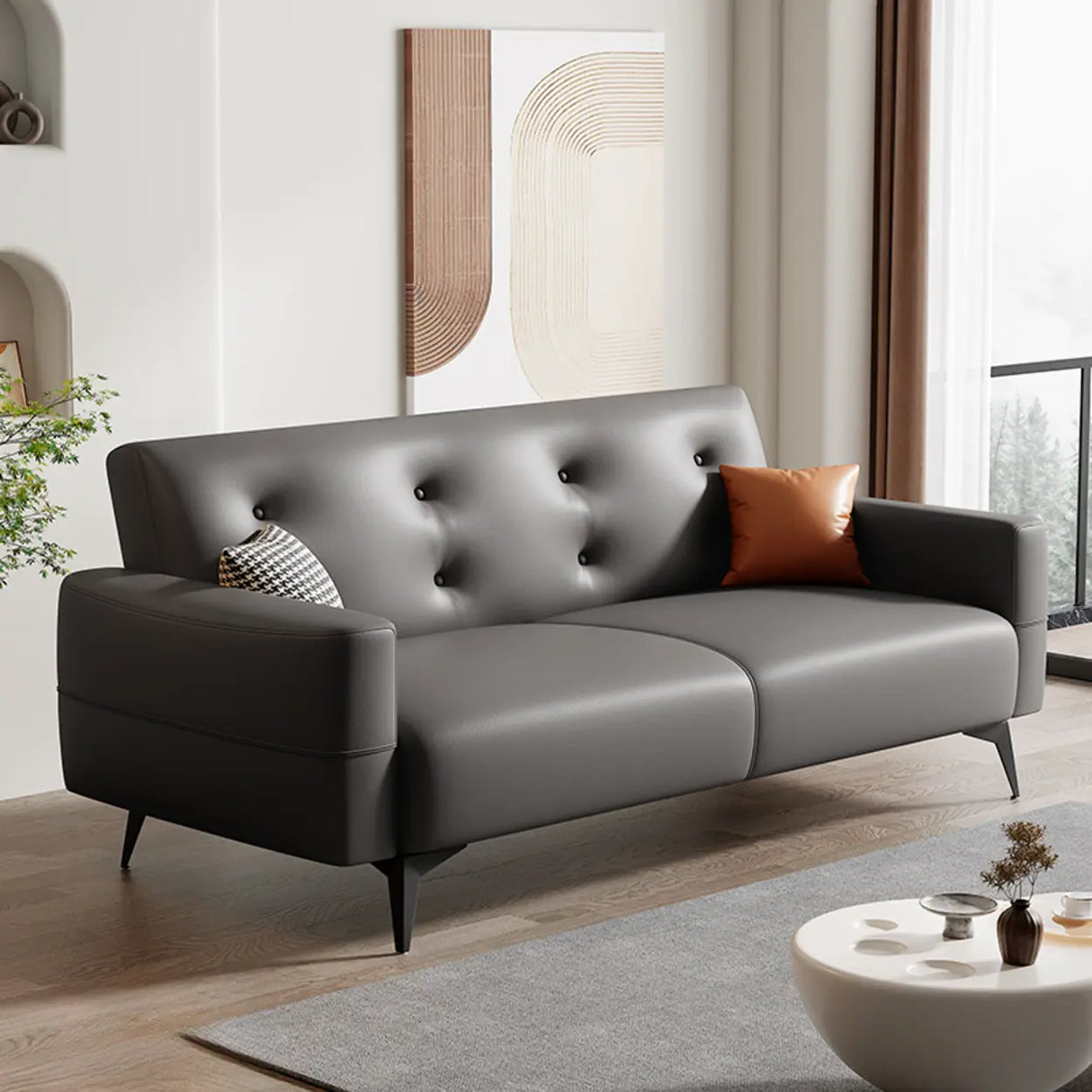 Foldable Water Resistant Square Arm Tufted Back Sleeper Image - 13