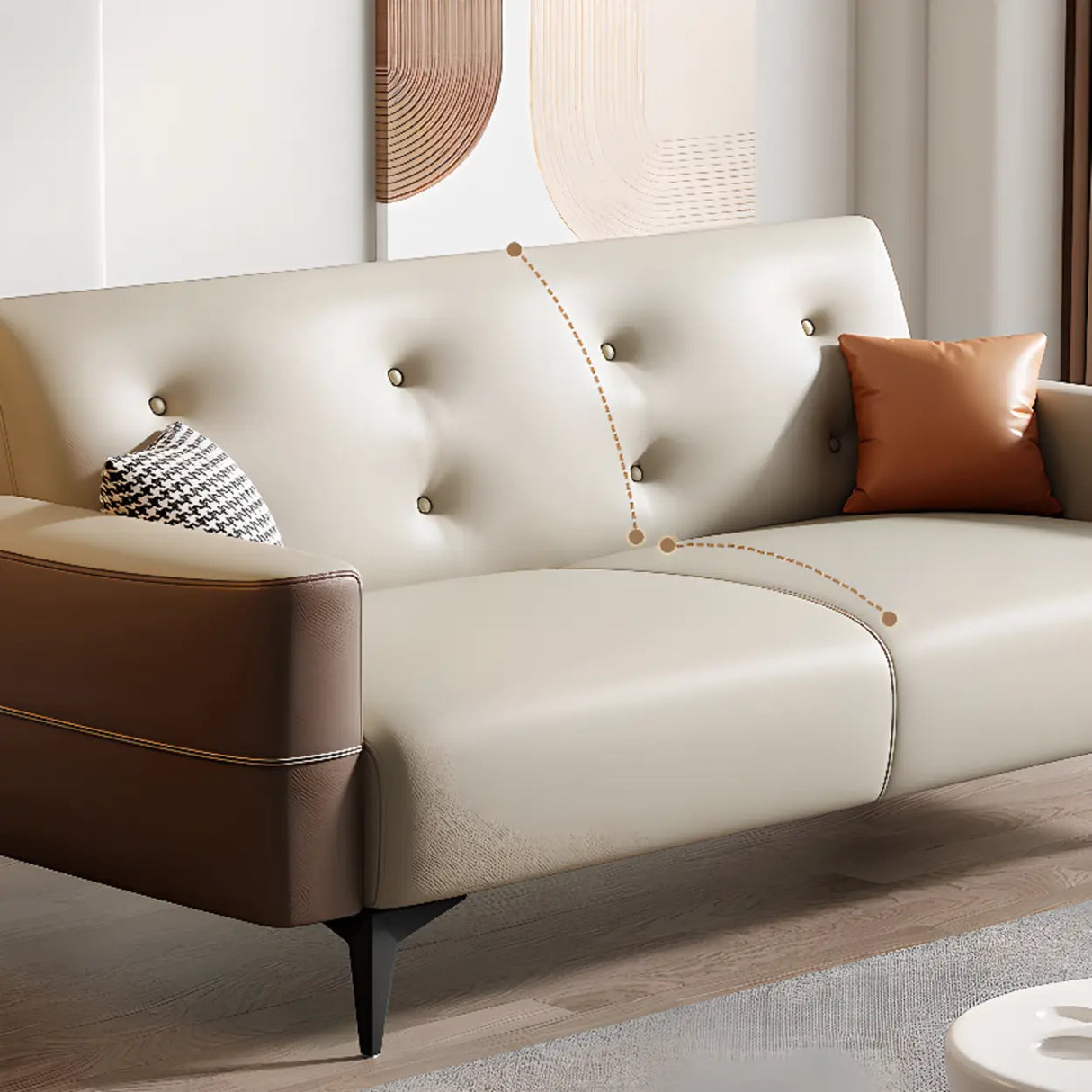 Foldable Water Resistant Square Arm Tufted Back Sleeper Image - 14