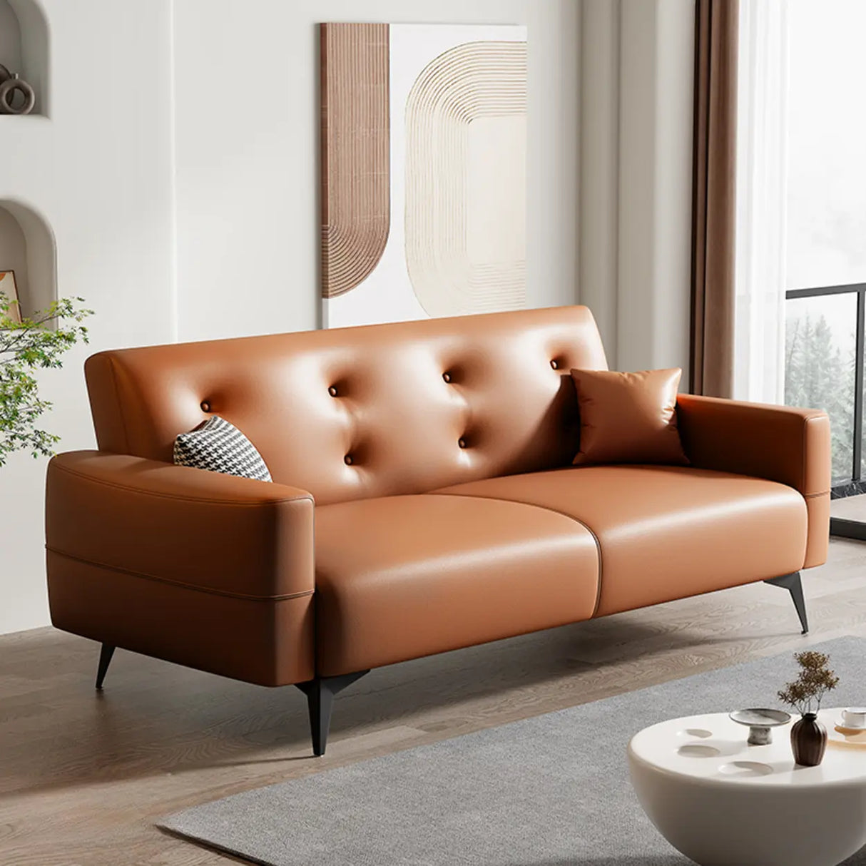 Foldable Water Resistant Square Arm Tufted Back Sleeper Image - 15