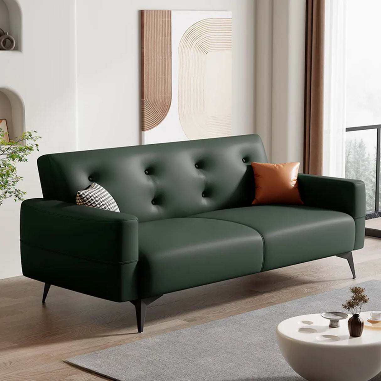 Foldable Water Resistant Square Arm Tufted Back Sleeper Image - 17