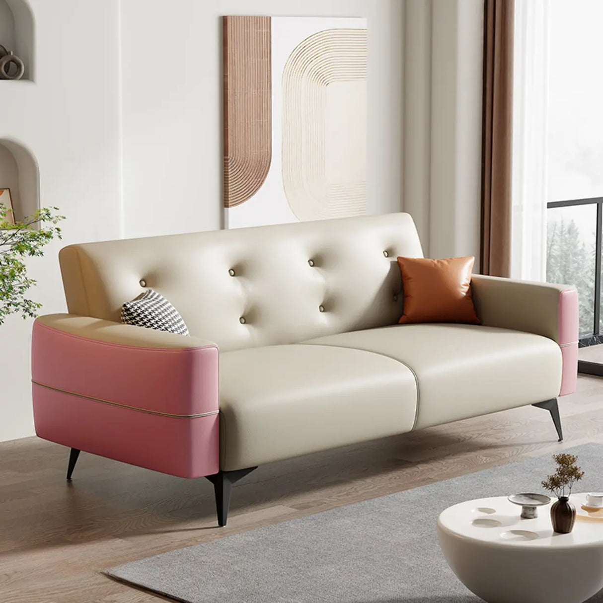 Foldable Water Resistant Square Arm Tufted Back Sleeper Image - 23